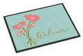 Bunch of Flowers Welcome Doormat Indoor Outdoor 24H X 36W Front Door Mat Rugs for Entryway, Non Slip Washable Low Pile,