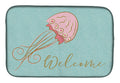 Jelly Fish Welcome Dish Drying Mat Absorbent Dish Drying Mat Pad for Kitchen Counter Dish Drainer Mat for Countertop, 14 x 21", Multicolor