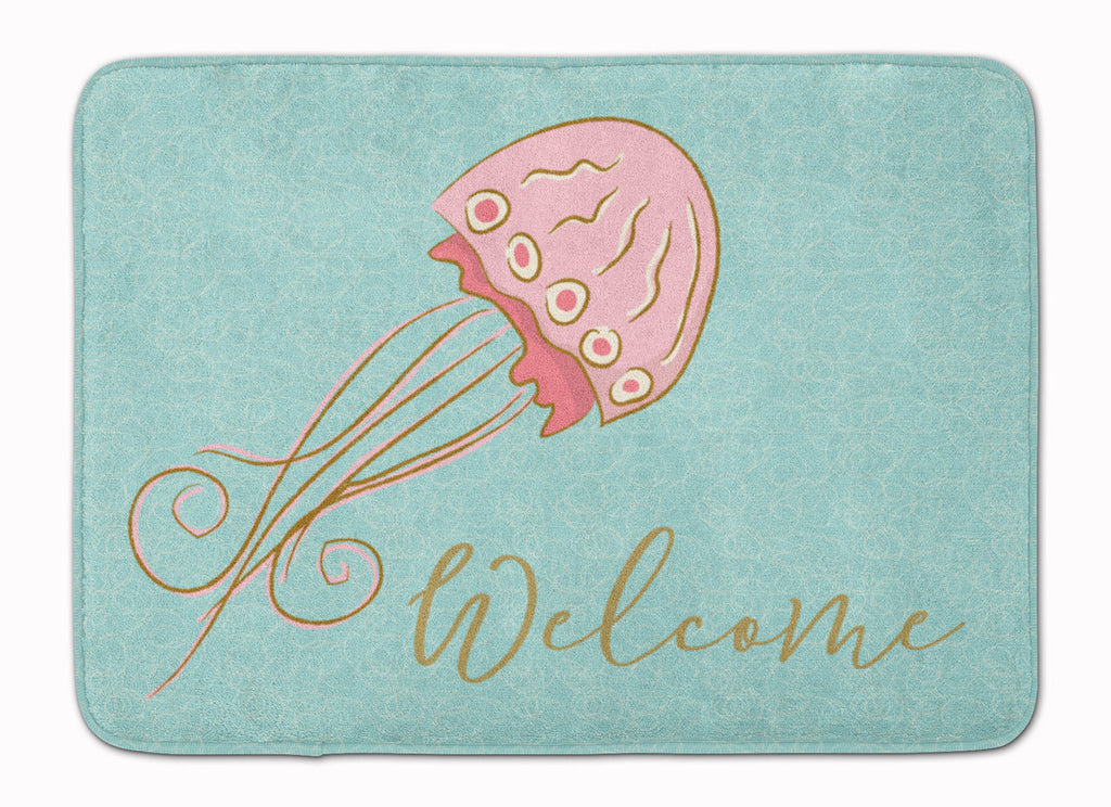 Jelly Fish Welcome Memory Foam Kitchen Mat Machine Washable Anti-Fatigue Cushion Comfort Bath or Kitchen Rug
