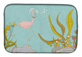 Flamingo Underwater #2 Dish Drying Mat Absorbent Dish Drying Mat Pad for Kitchen Counter Dish Drainer Mat for Countertop, 14 x 21", Multicolor