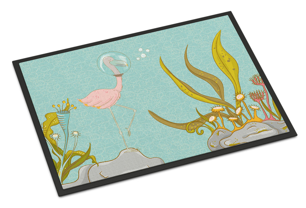 Flamingo Underwater #2 Doormat Indoor Outdoor 18H X 27W Front Door Mat Rugs for Entryway, Non Slip Washable