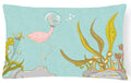 Flamingo Underwater #2 Decorative Throw Pillow 12x16 Indoor Outdoor Accent Cushion, Fabric Cover with Insert for Sofa, Bed, Porch & Living Room