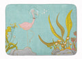 Flamingo Underwater #2 Memory Foam Kitchen Mat Machine Washable Anti-Fatigue Cushion Comfort Bath or Kitchen Rug