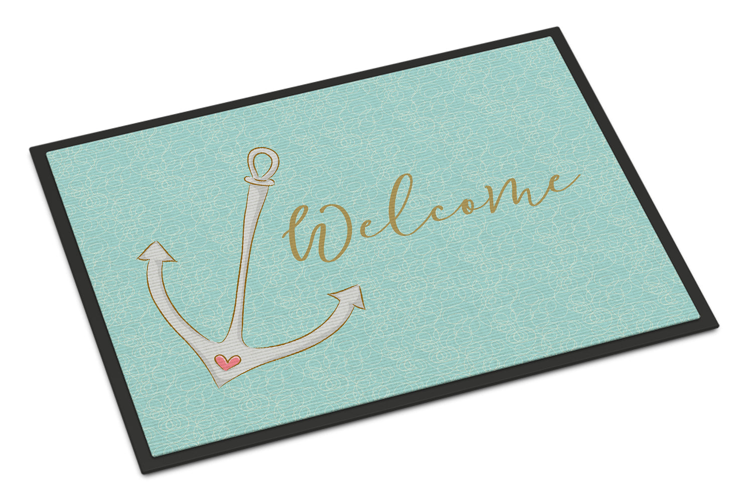 Anchor Welcome Doormat Indoor Outdoor 24H X 36W Front Door Mat Rugs for Entryway, Non Slip Washable Low Pile,