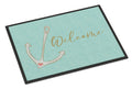 Anchor Welcome Doormat Indoor Outdoor 18H X 27W Front Door Mat Rugs for Entryway, Non Slip Washable