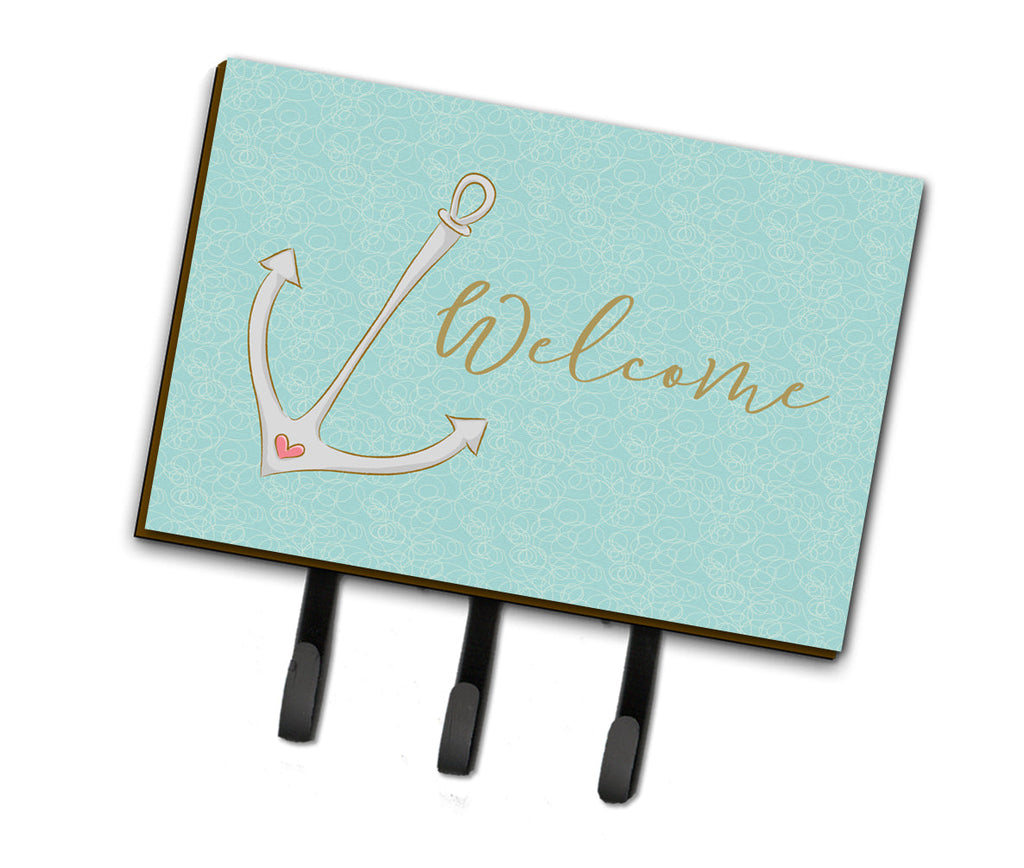 Anchor Welcome Leash or Key Holder Wall Hooks, Coat Rack Wall Mount, for Hanging Keys, Towels, Aprons, Leashes