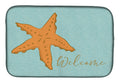 Starfish Welcome Dish Drying Mat Absorbent Dish Drying Mat Pad for Kitchen Counter Dish Drainer Mat for Countertop, 14 x 21", Multicolor