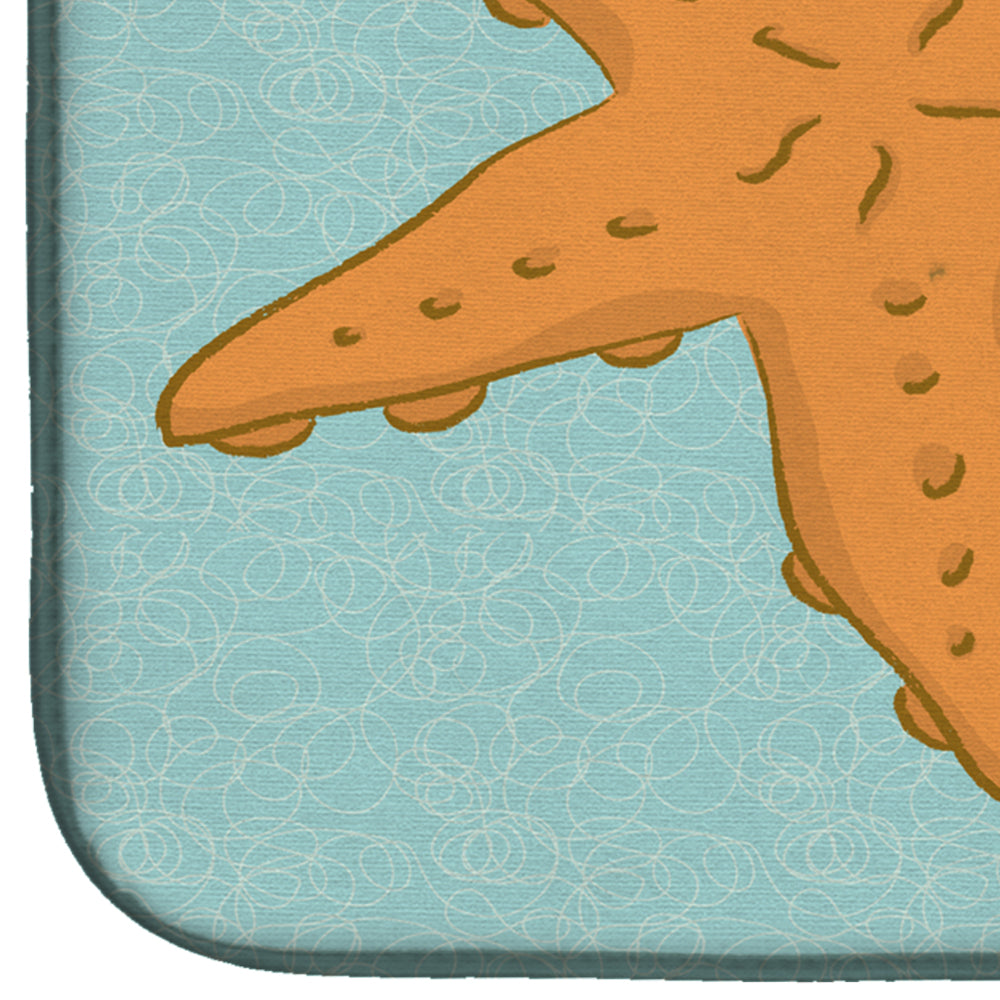 Starfish Welcome Dish Drying Mat Absorbent Dish Drying Mat Pad for Kitchen Counter Dish Drainer Mat for Countertop, 14 x 21", Multicolor