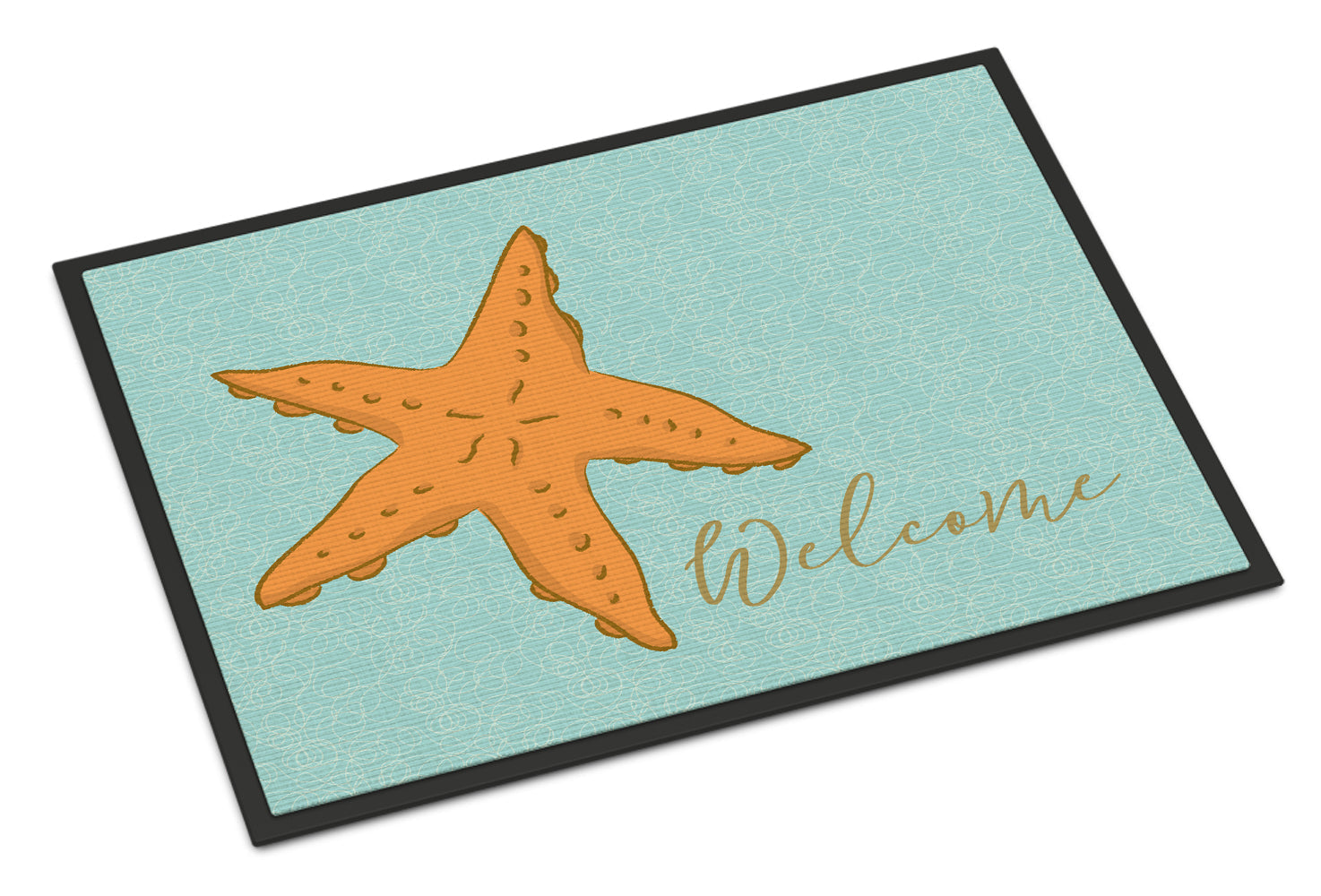 Starfish Welcome Doormat Indoor Outdoor 18H X 27W Front Door Mat Rugs for Entryway, Non Slip Washable