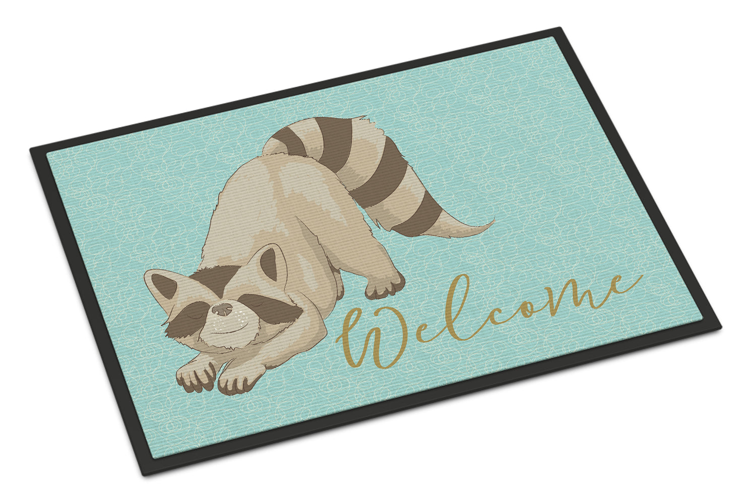 Raccoon Welcome Doormat Indoor Outdoor 24H X 36W Front Door Mat Rugs for Entryway, Non Slip Washable Low Pile,
