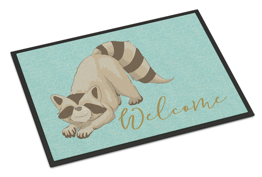 Raccoon Welcome Doormat Indoor Outdoor 18H X 27W Front Door Mat Rugs for Entryway, Non Slip Washable