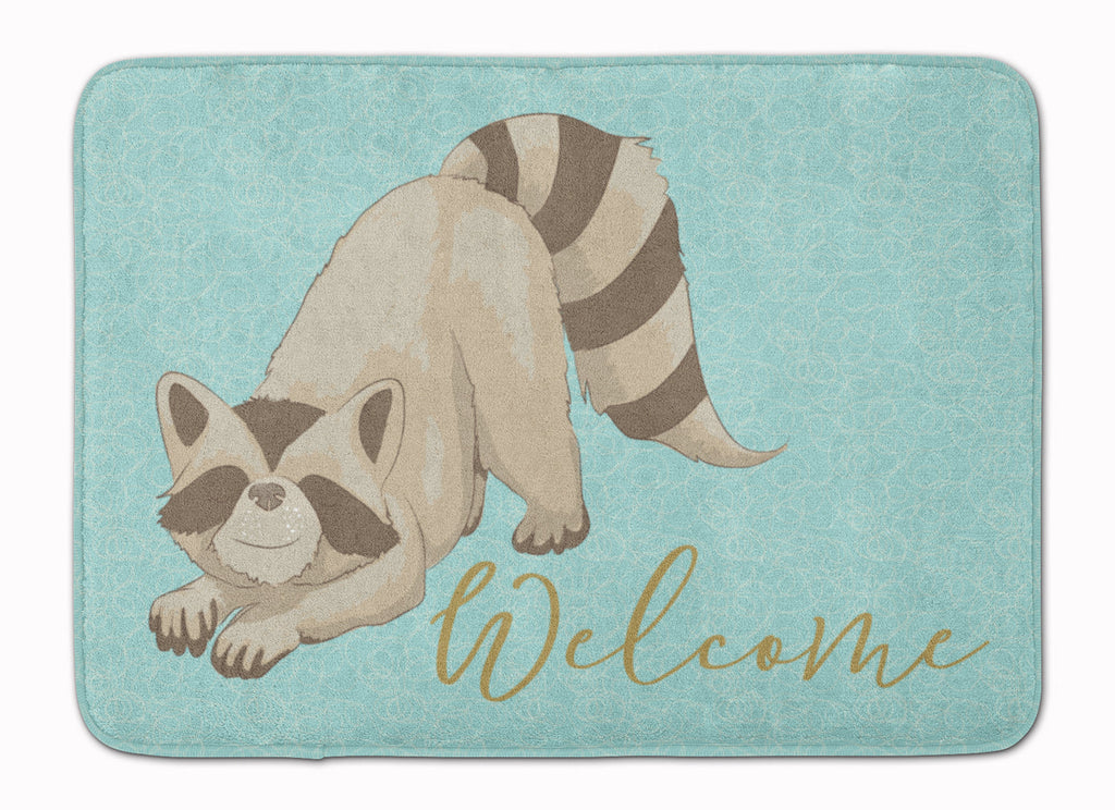 Raccoon Welcome Memory Foam Kitchen Mat Machine Washable Anti-Fatigue Cushion Comfort Bath or Kitchen Rug