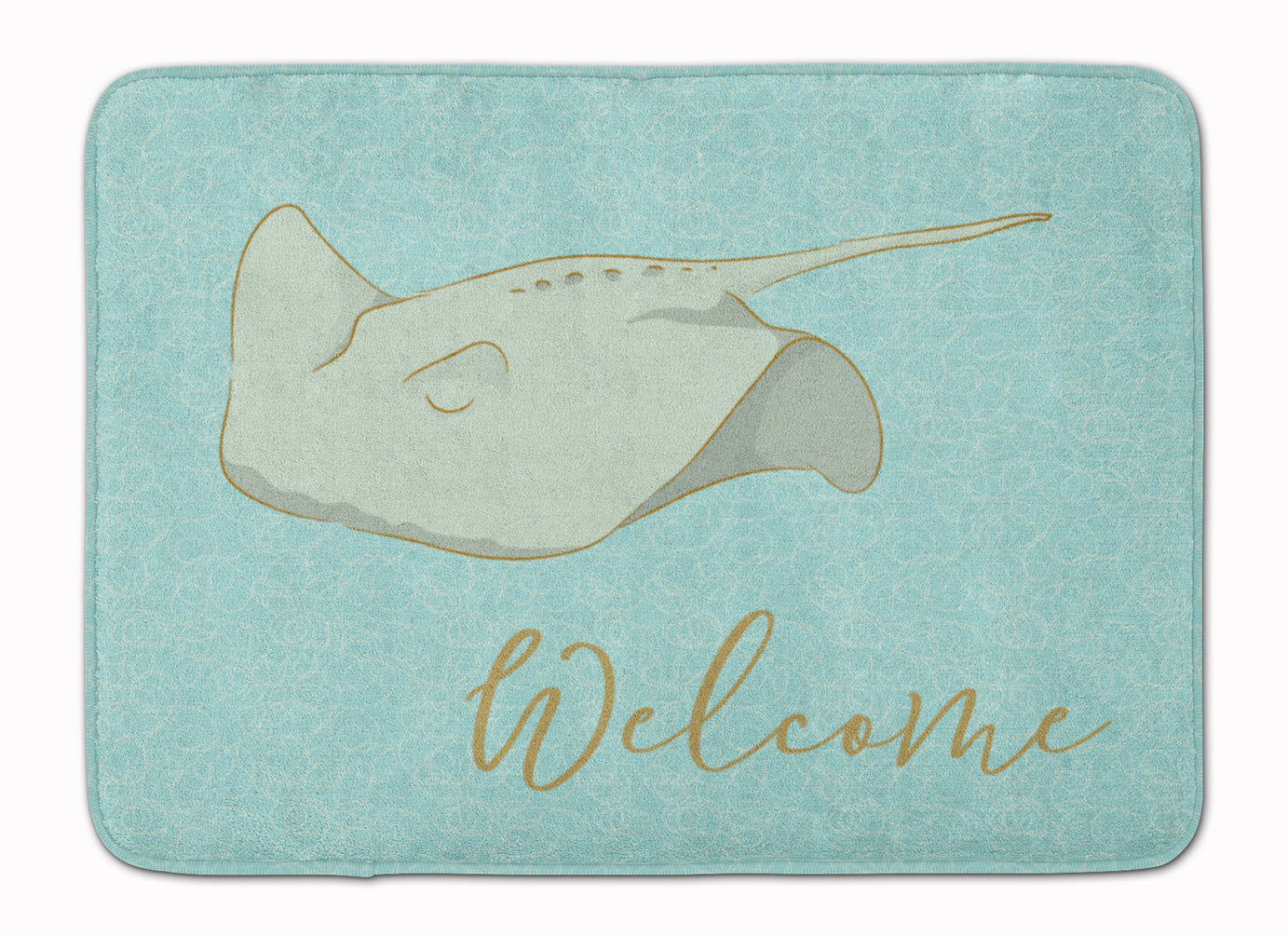 Sting Ray Welcome Memory Foam Kitchen Mat Machine Washable Anti-Fatigue Cushion Comfort Bath or Kitchen Rug