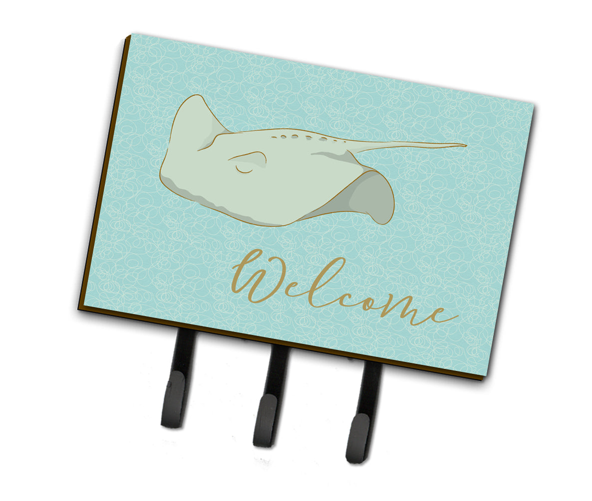 Sting Ray Welcome Leash or Key Holder Wall Hooks, Coat Rack Wall Mount, for Hanging Keys, Towels, Aprons, Leashes