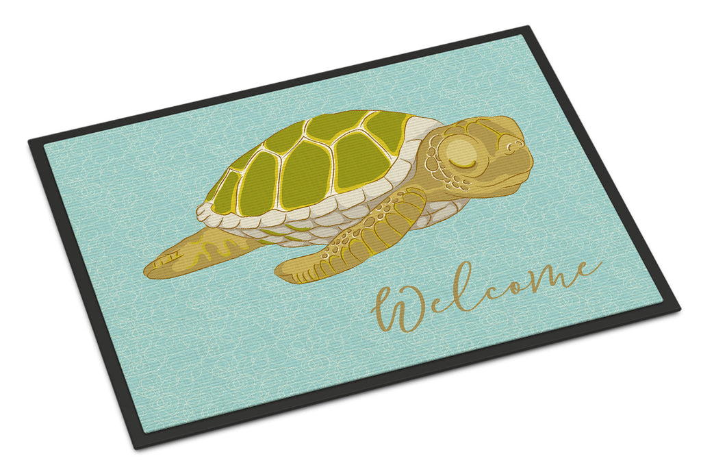 Sea Turtle Welcome Doormat Indoor Outdoor 24H X 36W Front Door Mat Rugs for Entryway, Non Slip Washable Low Pile,