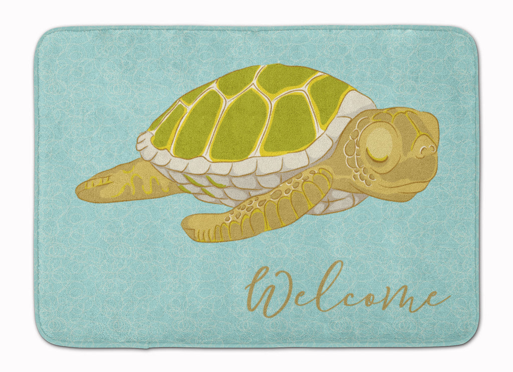 Sea Turtle Welcome Memory Foam Kitchen Mat Machine Washable Anti-Fatigue Cushion Comfort Bath or Kitchen Rug