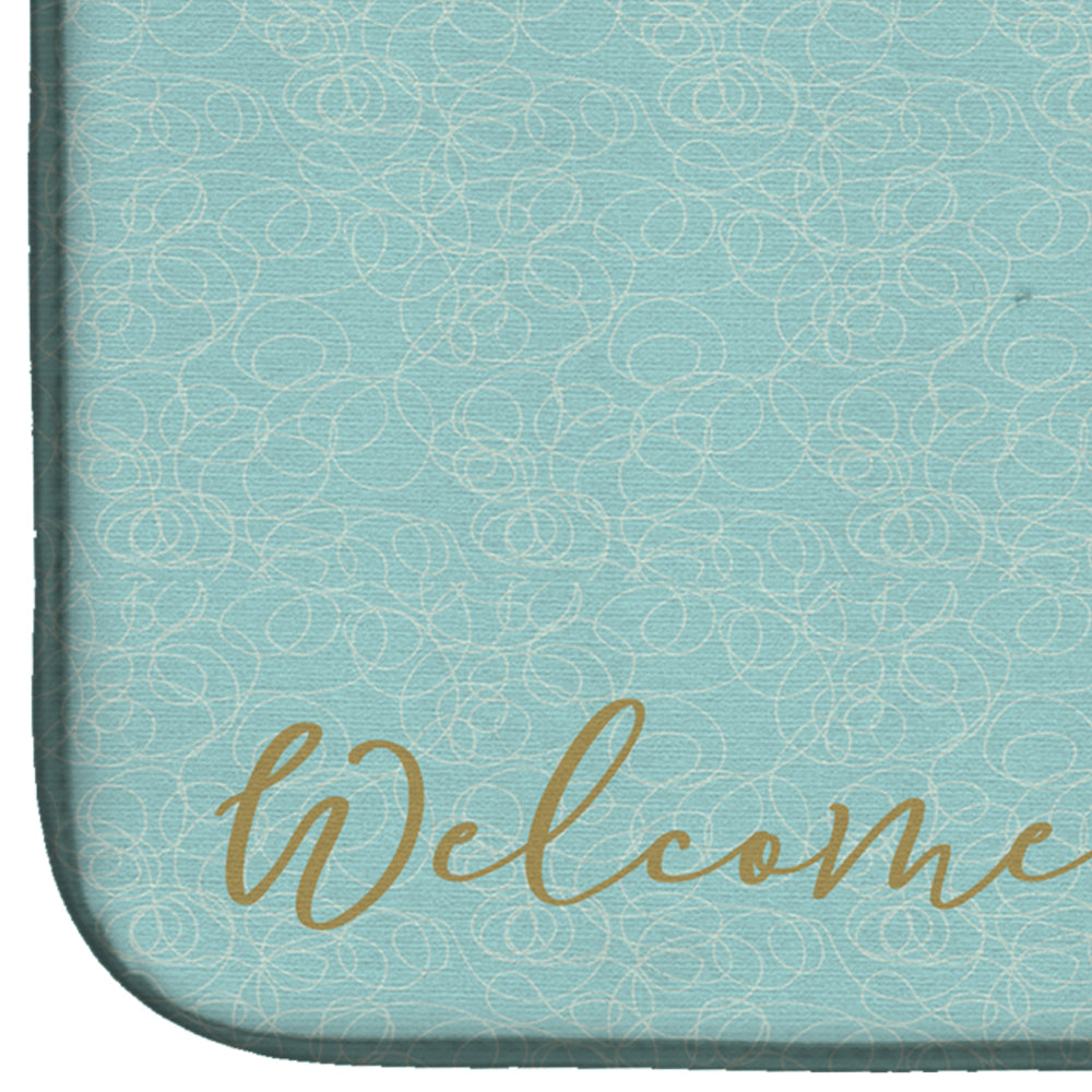 Frog Welcome Dish Drying Mat Absorbent Dish Drying Mat Pad for Kitchen Counter Dish Drainer Mat for Countertop, 14 x 21", Multicolor