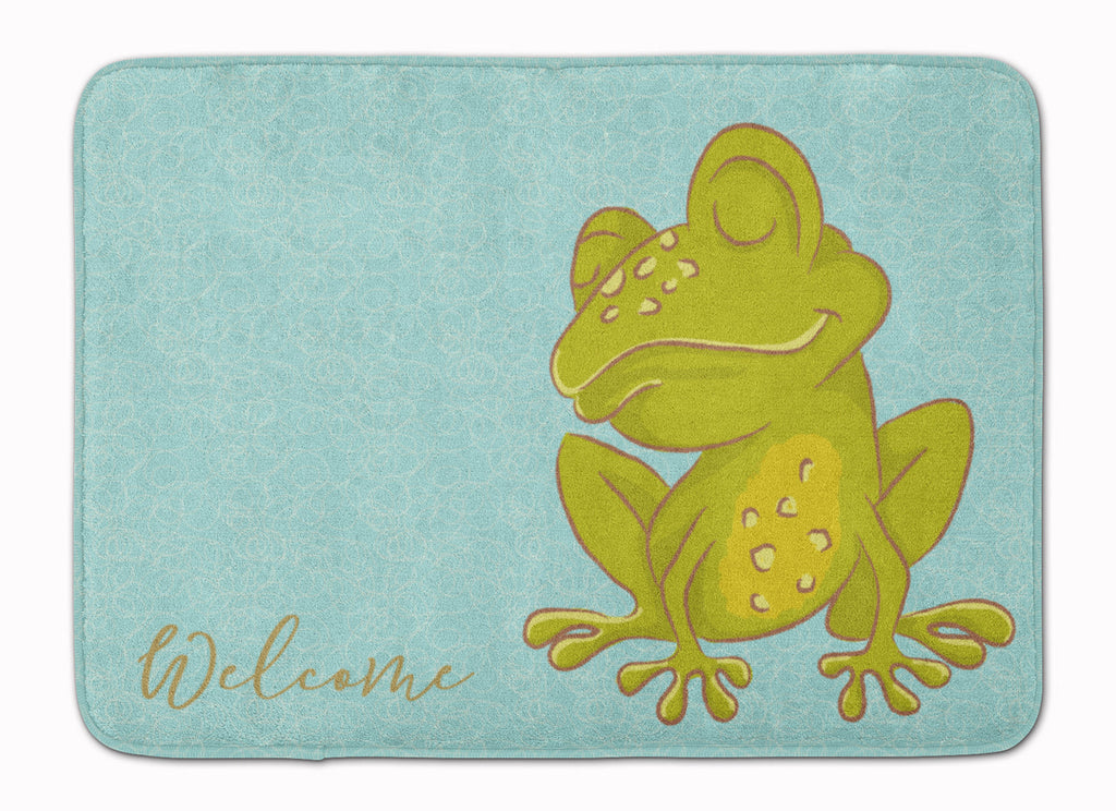 Frog Welcome Memory Foam Kitchen Mat Machine Washable Anti-Fatigue Cushion Comfort Bath or Kitchen Rug