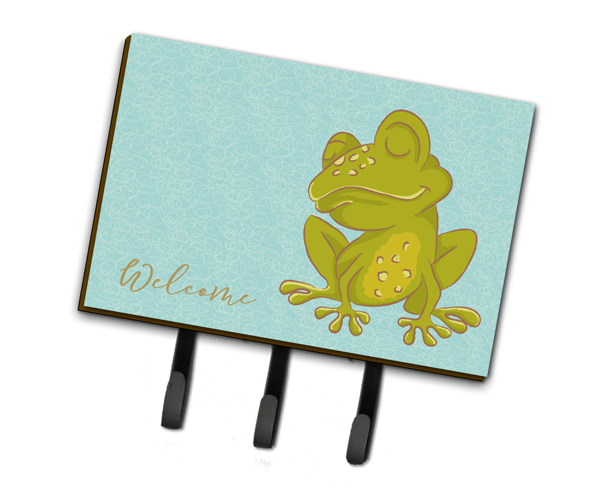 Frog Welcome Leash or Key Holder Wall Hooks, Coat Rack Wall Mount, for Hanging Keys, Towels, Aprons, Leashes