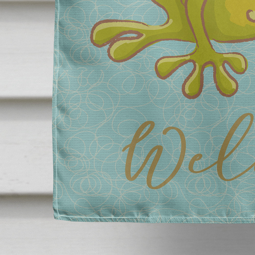 Frog House Flag 28x40 Porch Sleeve Pole Decorative Outside Yard Banner Artwork Wall Hanging, Polyester