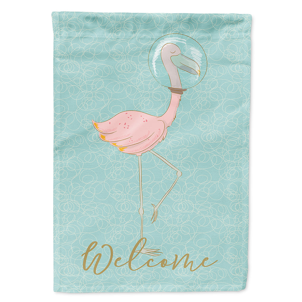 Flamingo Underwater House Flag 28x40 Porch Sleeve Pole Decorative Outside Yard Banner Artwork Wall Hanging, Polyester