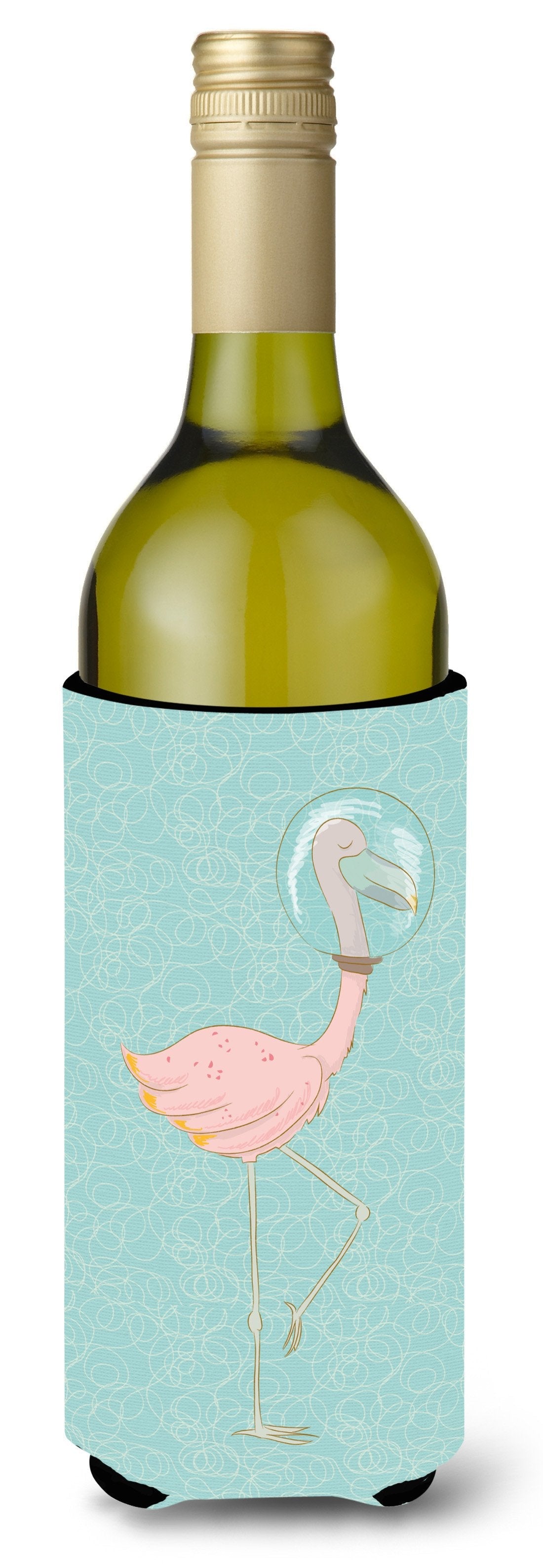 Flamingo Underwater Wine Bottle Hugger Gift Sleeve for Standard 750 ml Bottles, Insulated Reusable Also Fits Mini Shot & Pint Bottles