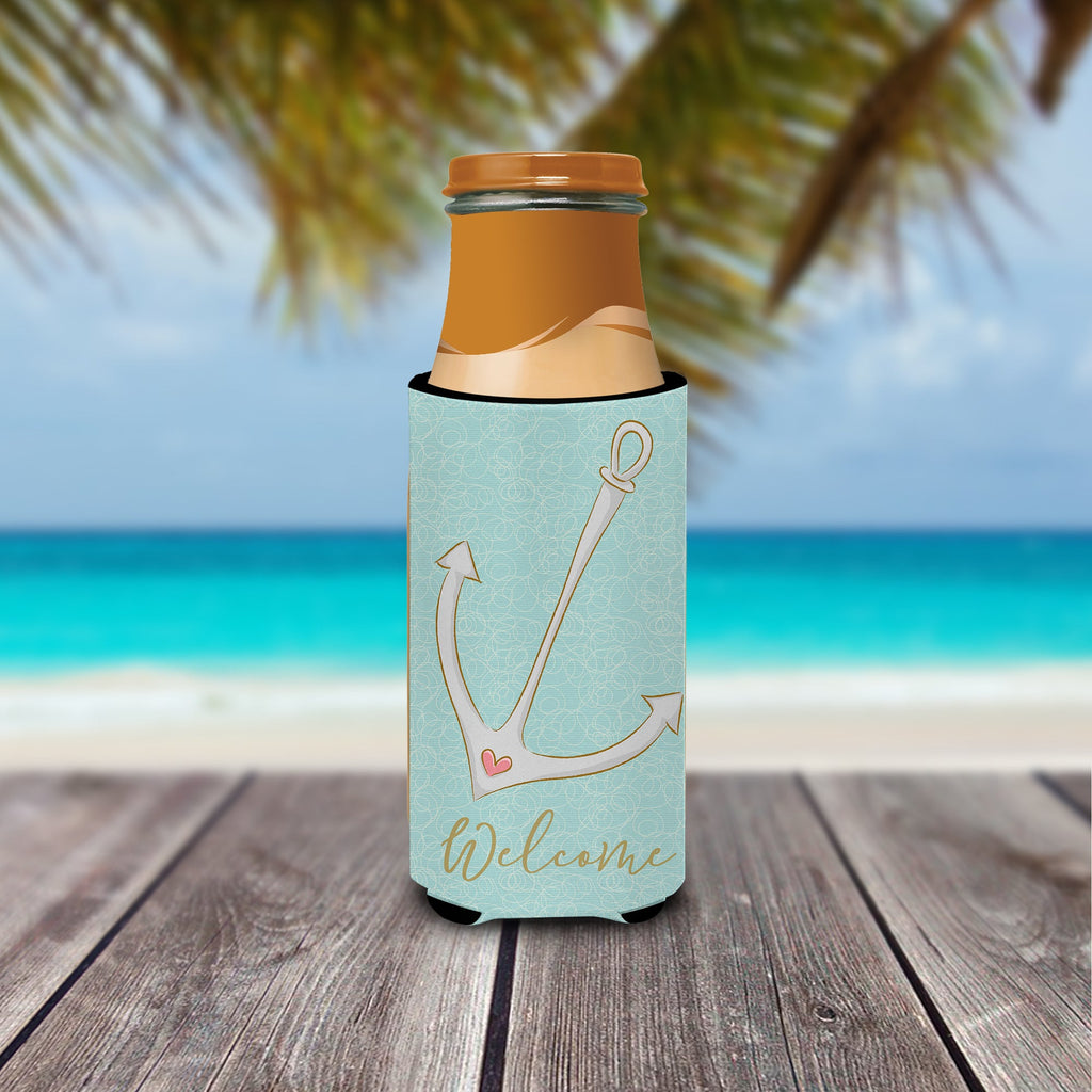 Anchor Slim Can Hugger , Insulated Foam Hugger for 12 oz Slim Cans, Beer Bottles & Water Bottles, Printed in USA