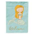 Mermaid House Flag 28x40 Porch Sleeve Pole Decorative Outside Yard Banner Artwork Wall Hanging, Polyester