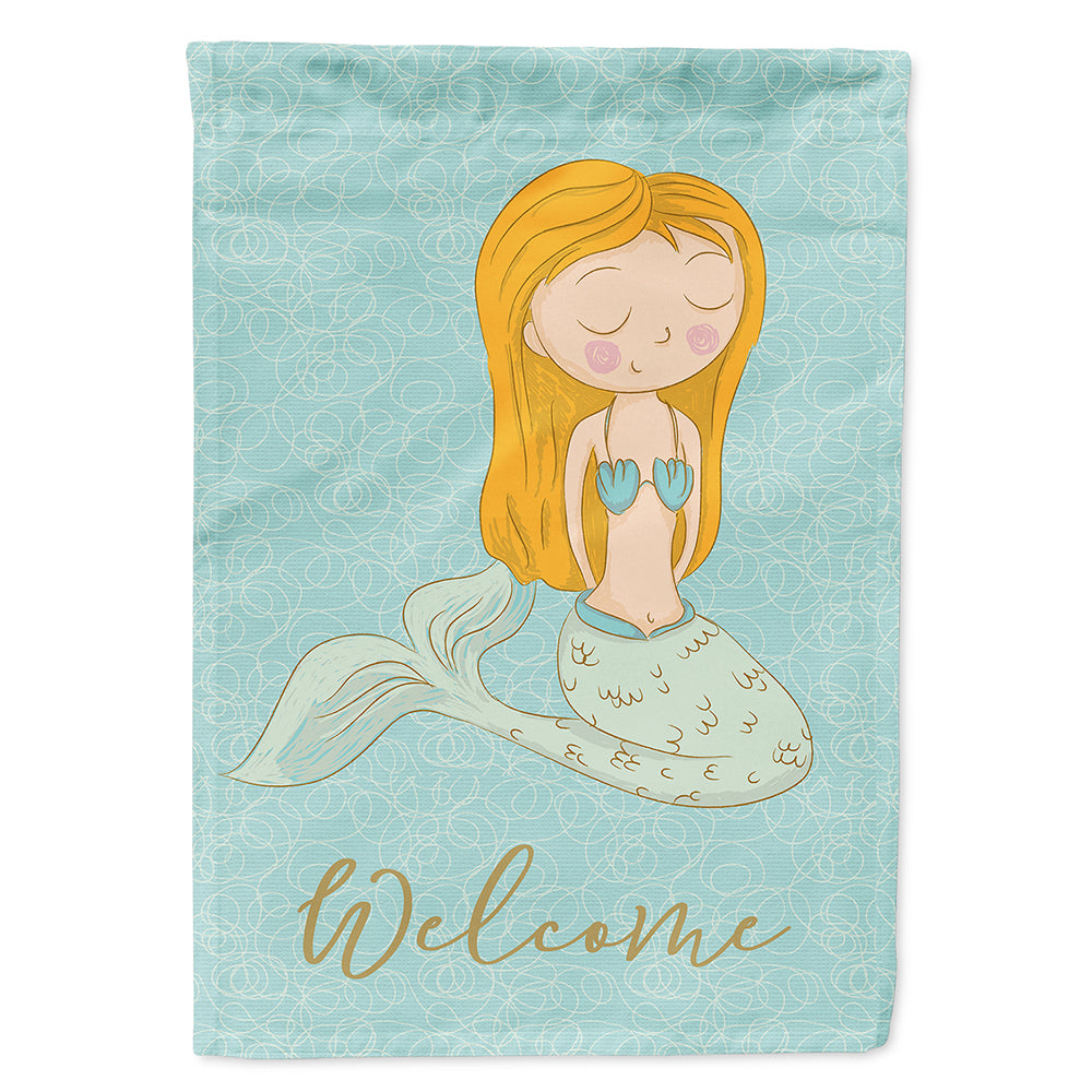 Mermaid House Flag 28x40 Porch Sleeve Pole Decorative Outside Yard Banner Artwork Wall Hanging, Polyester