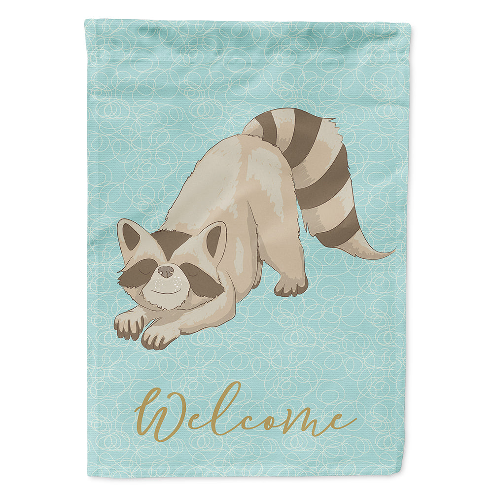 Raccoon House Flag 28x40 Porch Sleeve Pole Decorative Outside Yard Banner Artwork Wall Hanging, Polyester