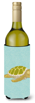 Sea Turtle Wine Bottle Hugger Gift Sleeve for Standard 750 ml Bottles, Insulated Reusable Also Fits Mini Shot & Pint Bottles
