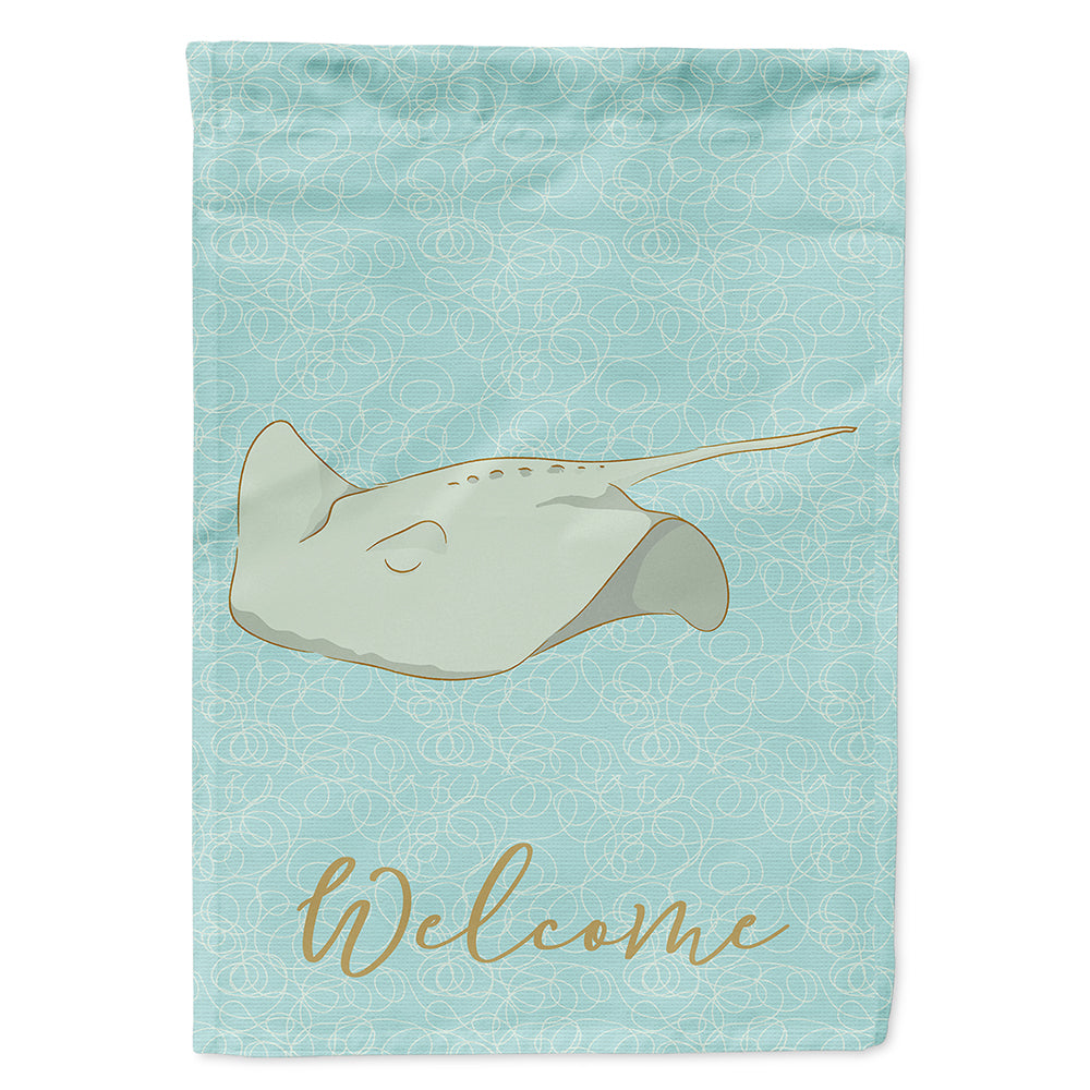 Sting Ray House Flag 28x40 Porch Sleeve Pole Decorative Outside Yard Banner Artwork Wall Hanging, Polyester