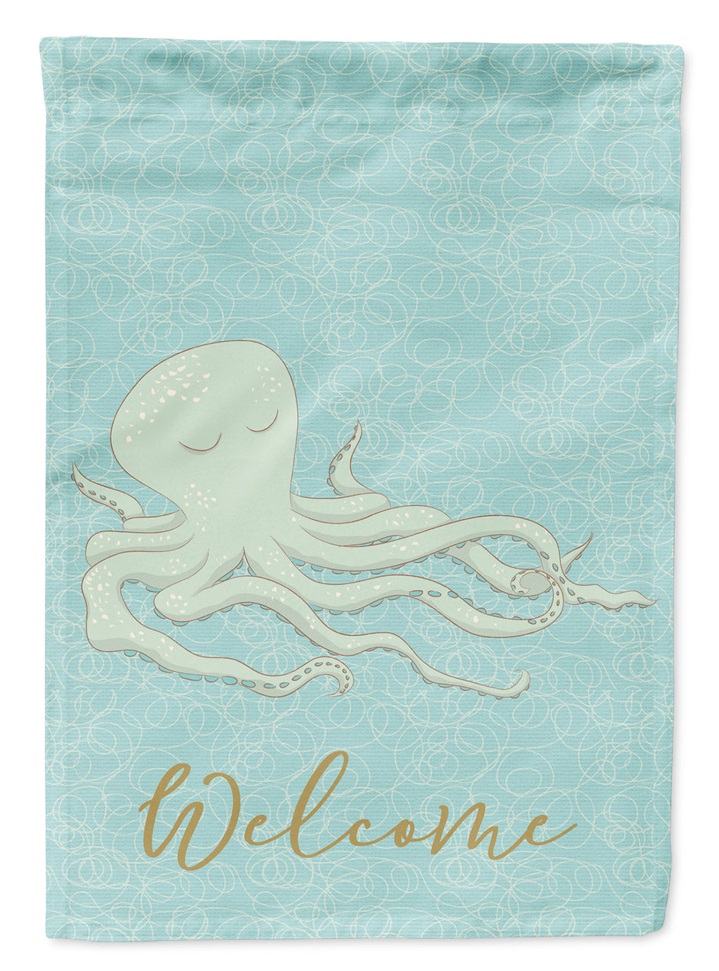 Octopus House Flag 28x40 Porch Sleeve Pole Decorative Outside Yard Banner Artwork Wall Hanging, Polyester