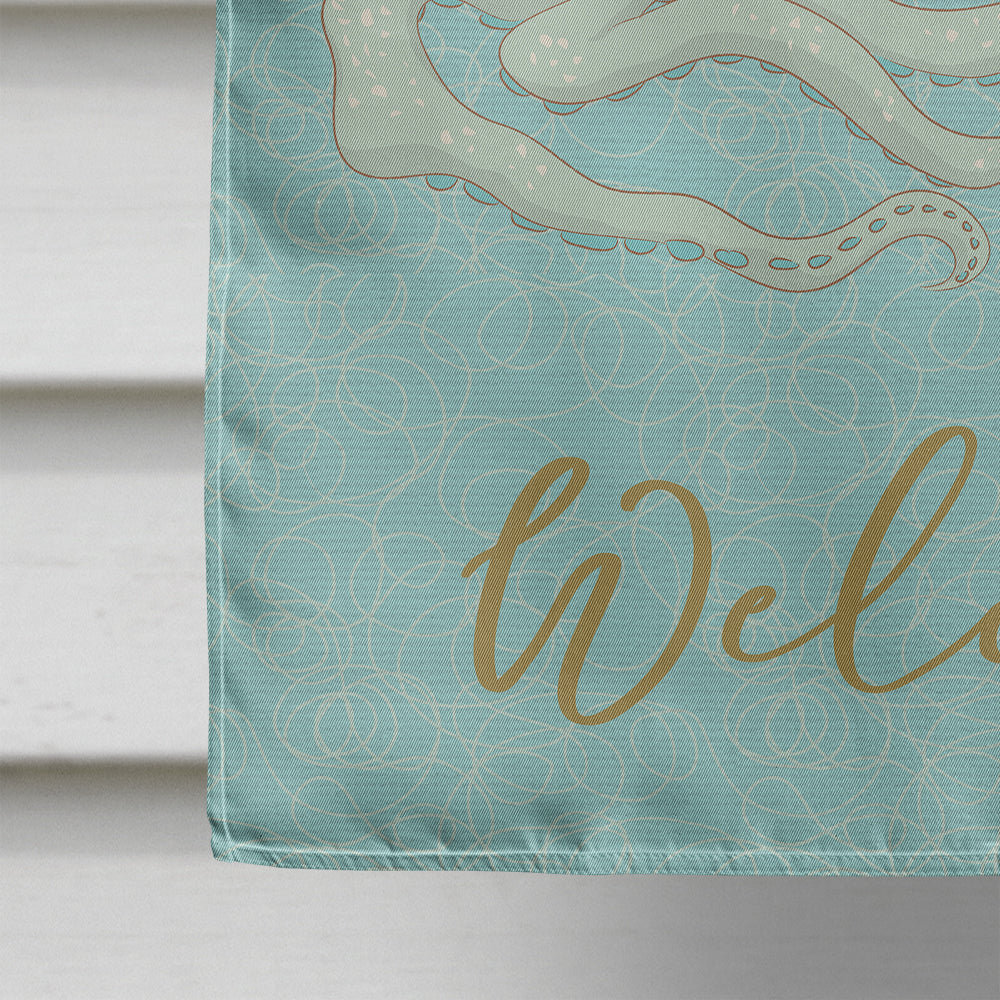 Octopus House Flag 28x40 Porch Sleeve Pole Decorative Outside Yard Banner Artwork Wall Hanging, Polyester