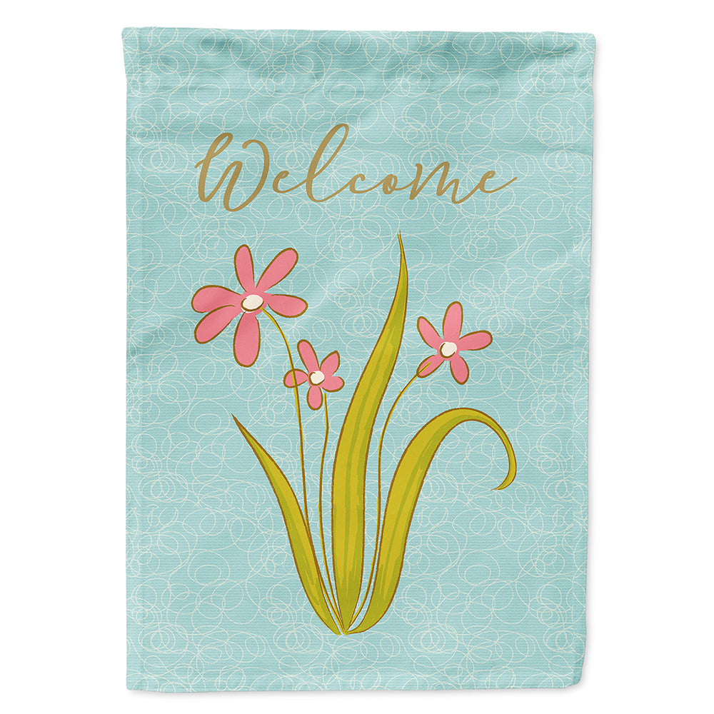 Flowers House Flag 28x40 Porch Sleeve Pole Decorative Outside Yard Banner Artwork Wall Hanging, Polyester
