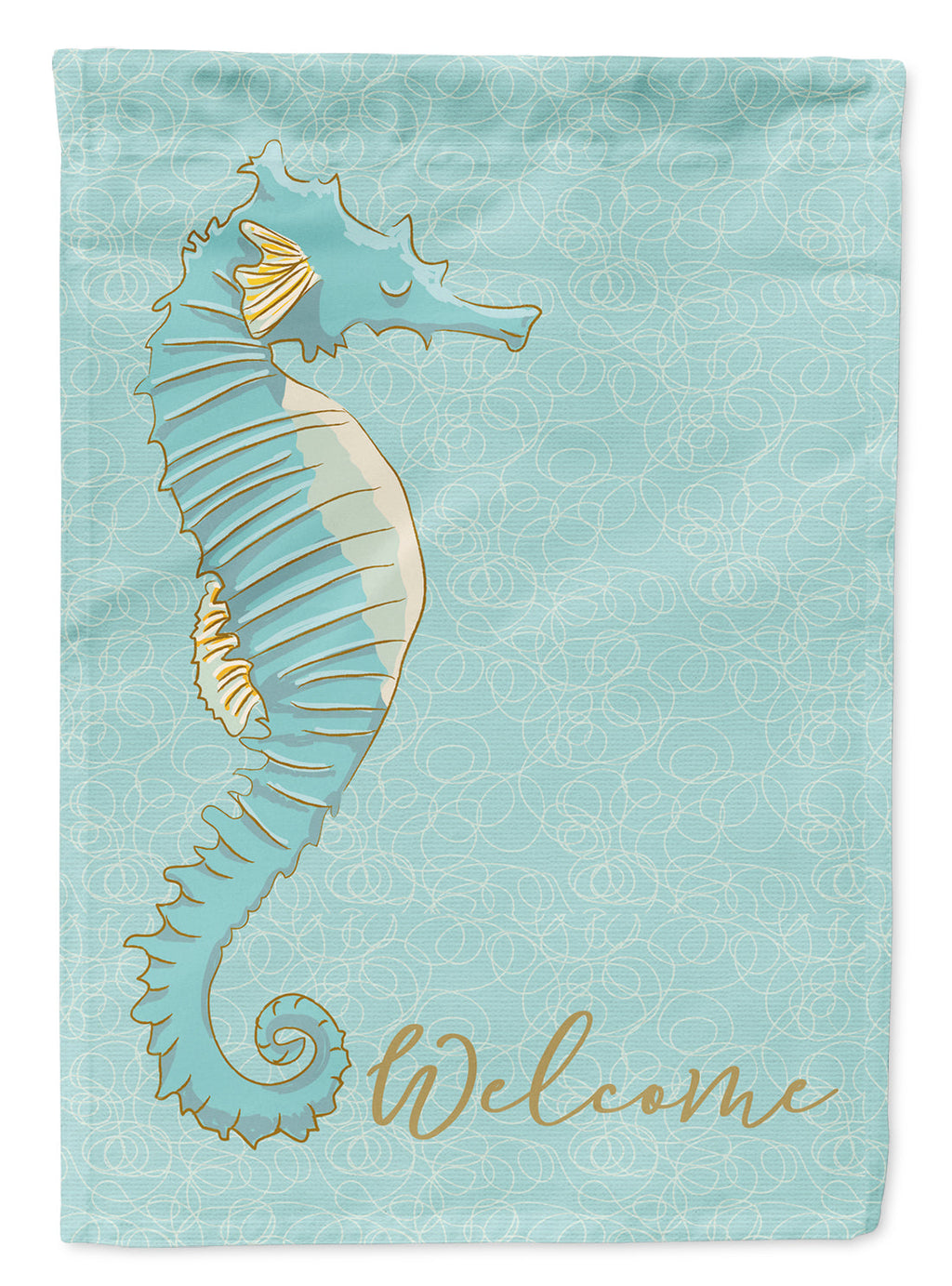 Seahorse House Flag 28x40 Porch Sleeve Pole Decorative Outside Yard Banner Artwork Wall Hanging, Polyester