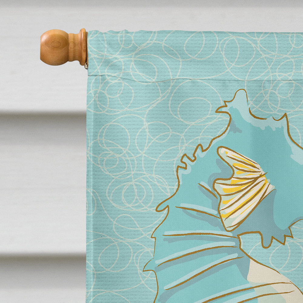 Seahorse House Flag 28x40 Porch Sleeve Pole Decorative Outside Yard Banner Artwork Wall Hanging, Polyester