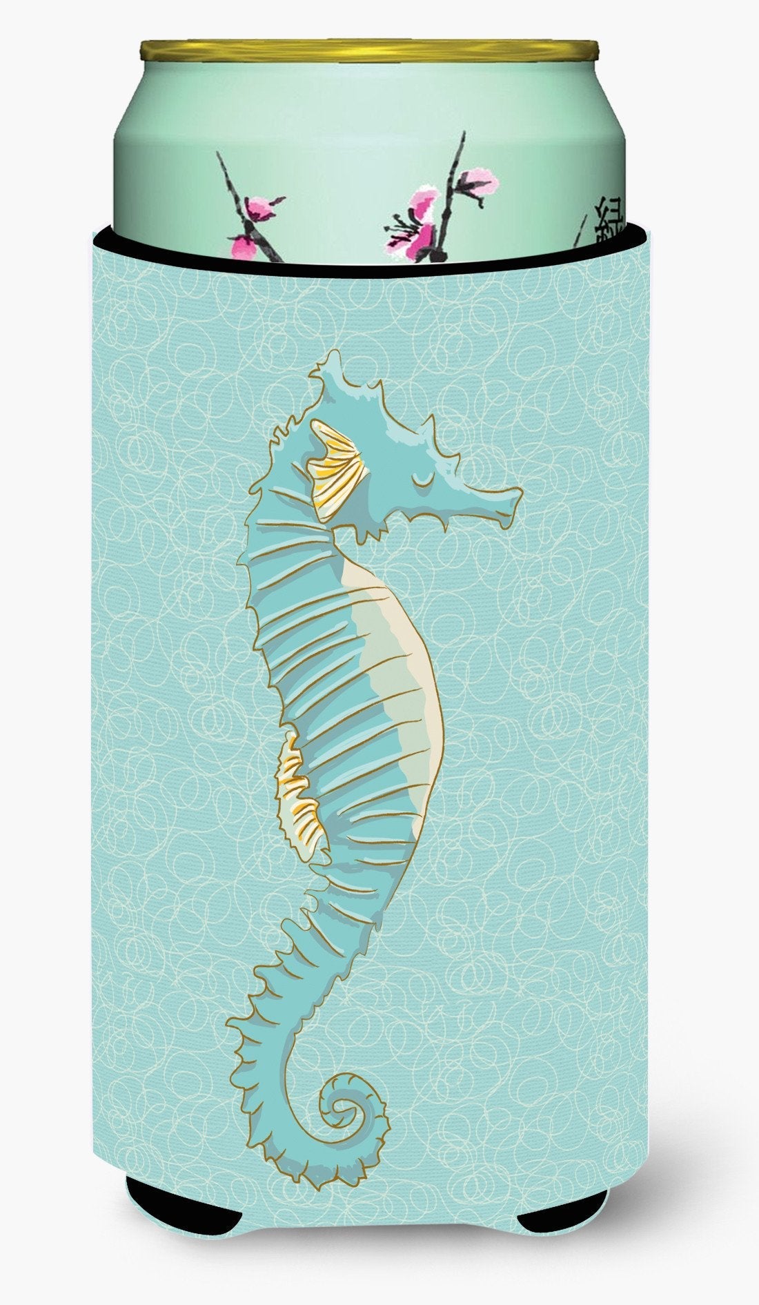 Seahorse Tall Boy Hugger Can Cooler Sleeve Machine Washable Drink Collapsible Insulator Beverage Insulated Holder