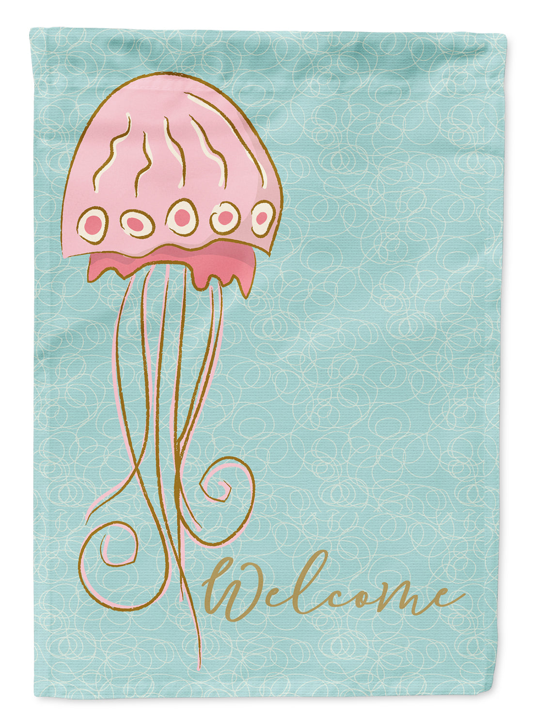 Jelly Fish House Flag 28x40 Porch Sleeve Pole Decorative Outside Yard Banner Artwork Wall Hanging, Polyester