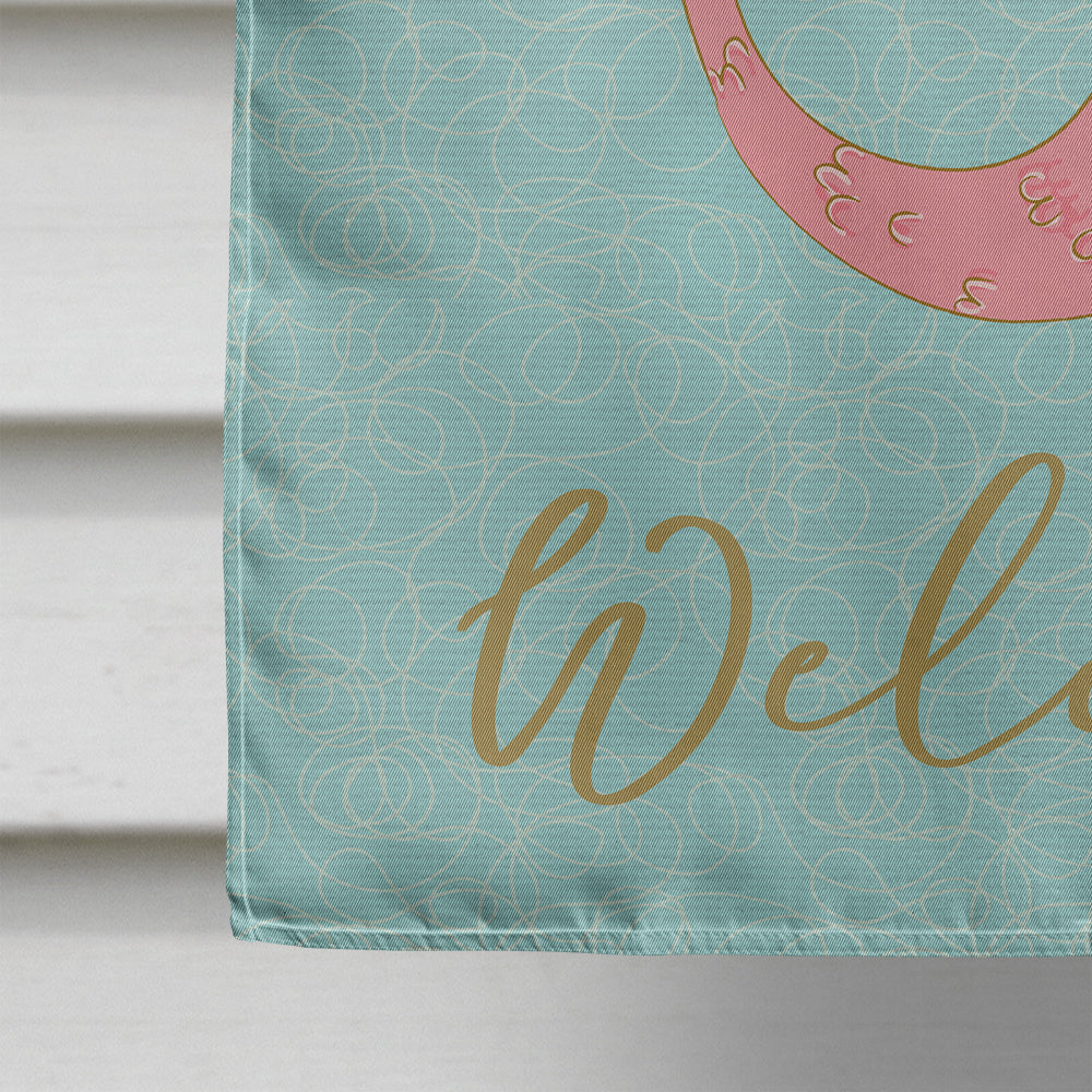 Mermaid with Cat House Flag 28x40 Porch Sleeve Pole Decorative Outside Yard Banner Artwork Wall Hanging, Polyester