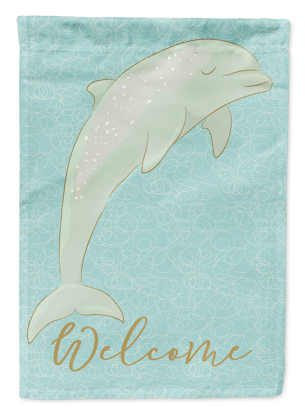 Dolphin House Flag 28x40 Porch Sleeve Pole Decorative Outside Yard Banner Artwork Wall Hanging, Polyester