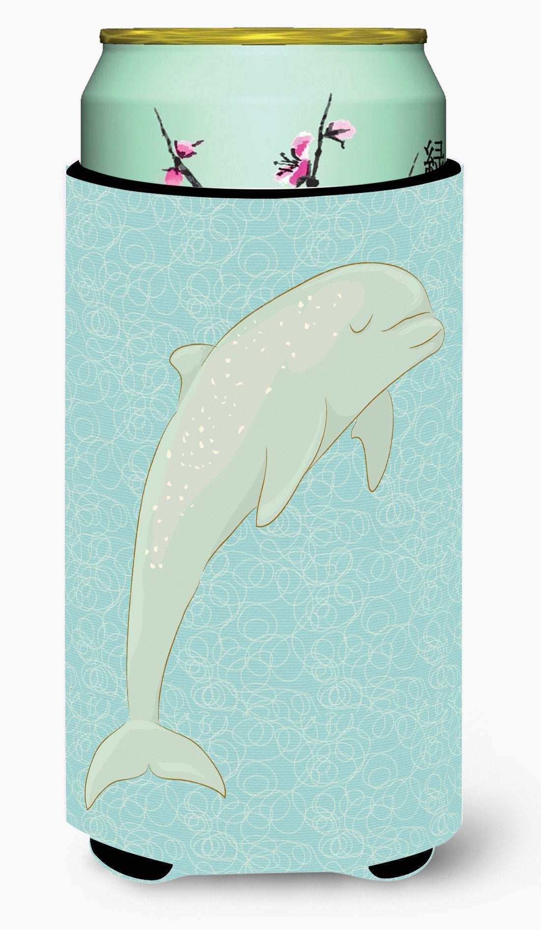 Dolphin Tall Boy Hugger Can Cooler Sleeve Machine Washable Drink Collapsible Insulator Beverage Insulated Holder