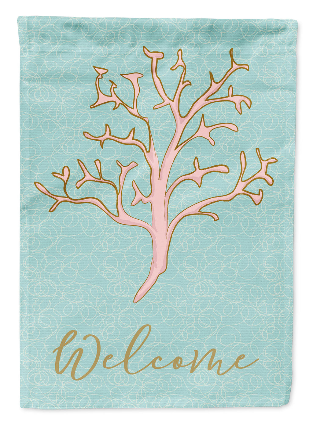Coral House Flag 28x40 Porch Sleeve Pole Decorative Outside Yard Banner Artwork Wall Hanging, Polyester