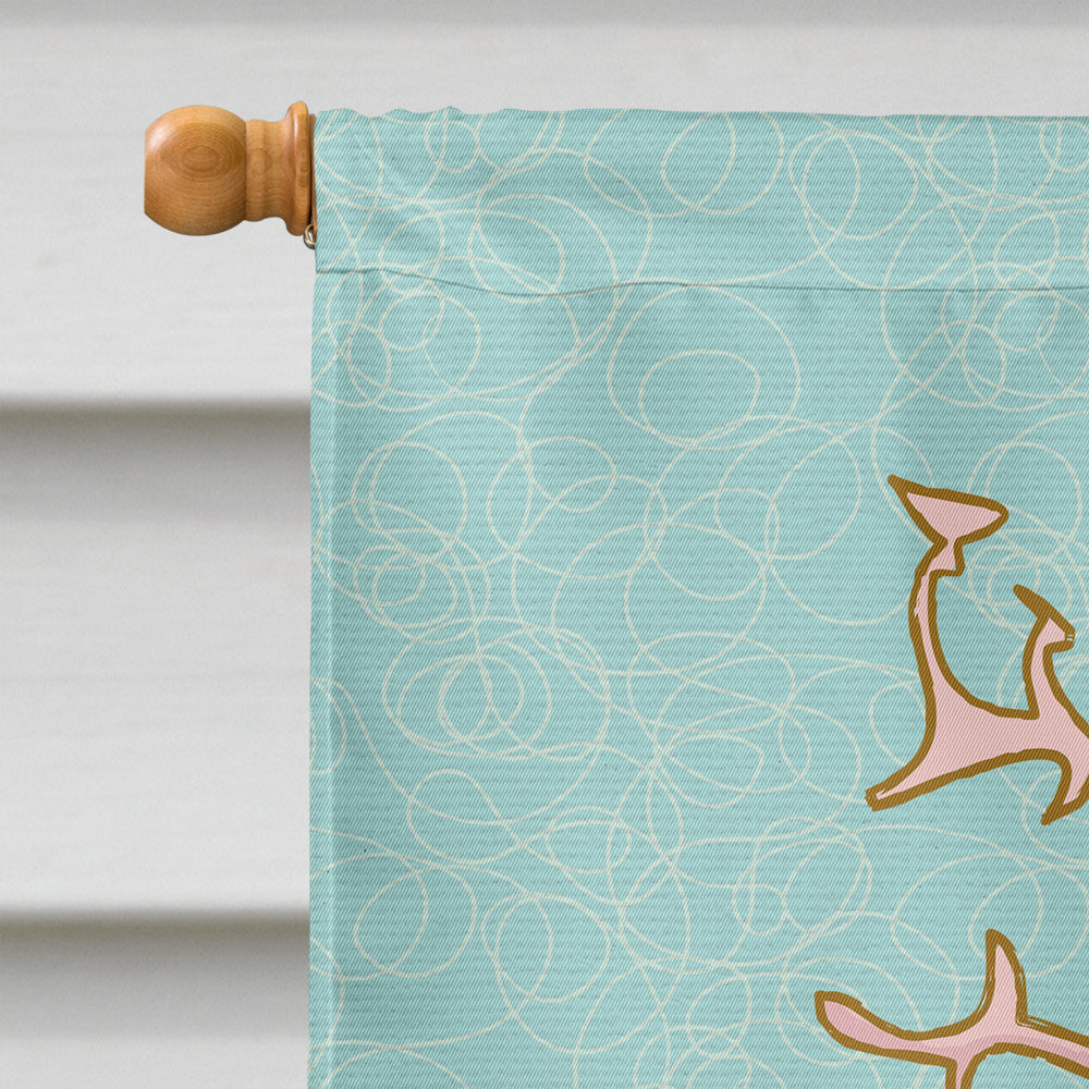 Coral House Flag 28x40 Porch Sleeve Pole Decorative Outside Yard Banner Artwork Wall Hanging, Polyester