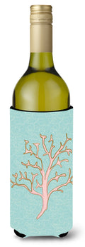 Coral Wine Bottle Hugger Gift Sleeve for Standard 750 ml Bottles, Insulated Reusable Also Fits Mini Shot & Pint Bottles