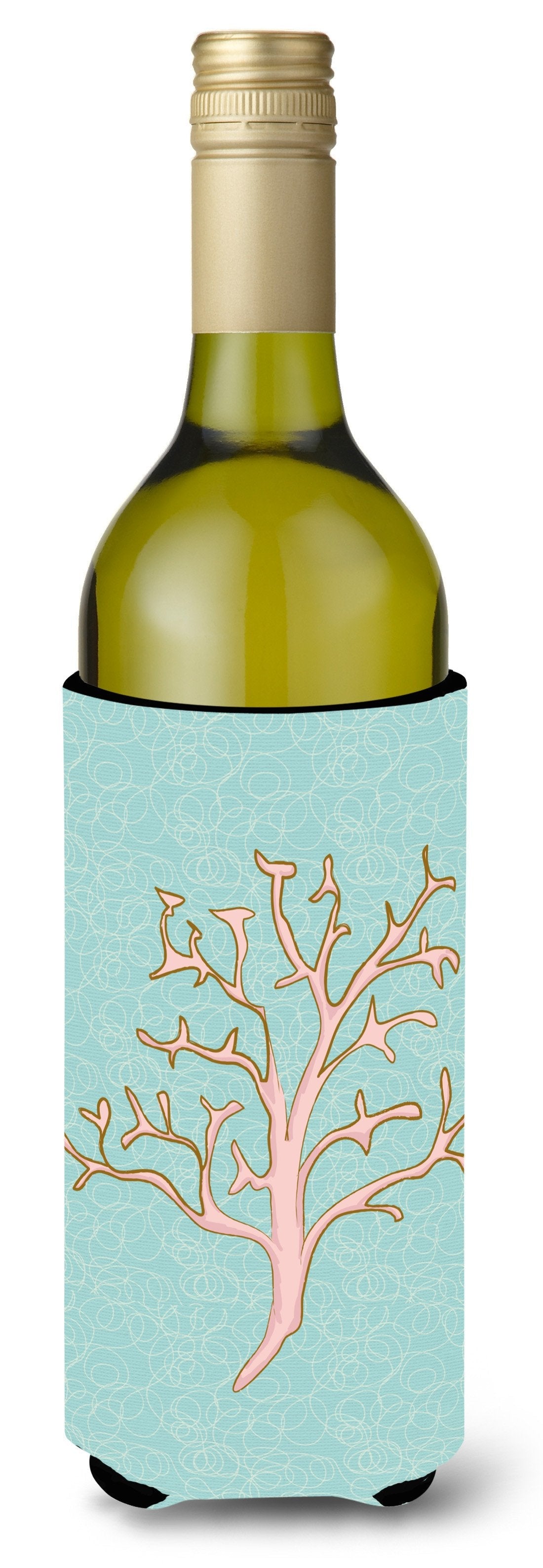 Coral Wine Bottle Hugger Gift Sleeve for Standard 750 ml Bottles, Insulated Reusable Also Fits Mini Shot & Pint Bottles