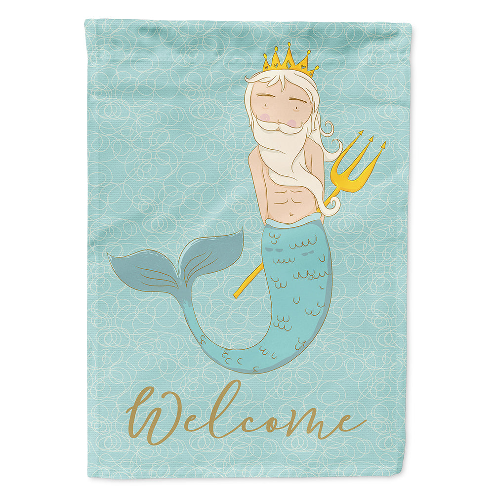 Neptune Merman House Flag 28x40 Porch Sleeve Pole Decorative Outside Yard Banner Artwork Wall Hanging, Polyester