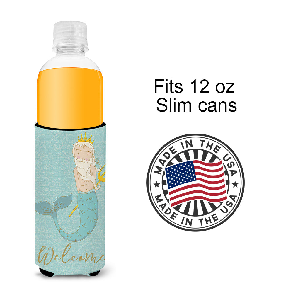 Neptune Merman Slim Can Hugger , Insulated Foam Hugger for 12 oz Slim Cans, Beer Bottles & Water Bottles, Printed in USA