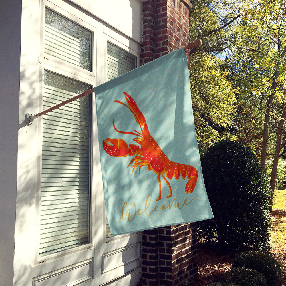 Lobster House Flag 28x40 Porch Sleeve Pole Decorative Outside Yard Banner Artwork Wall Hanging, Polyester