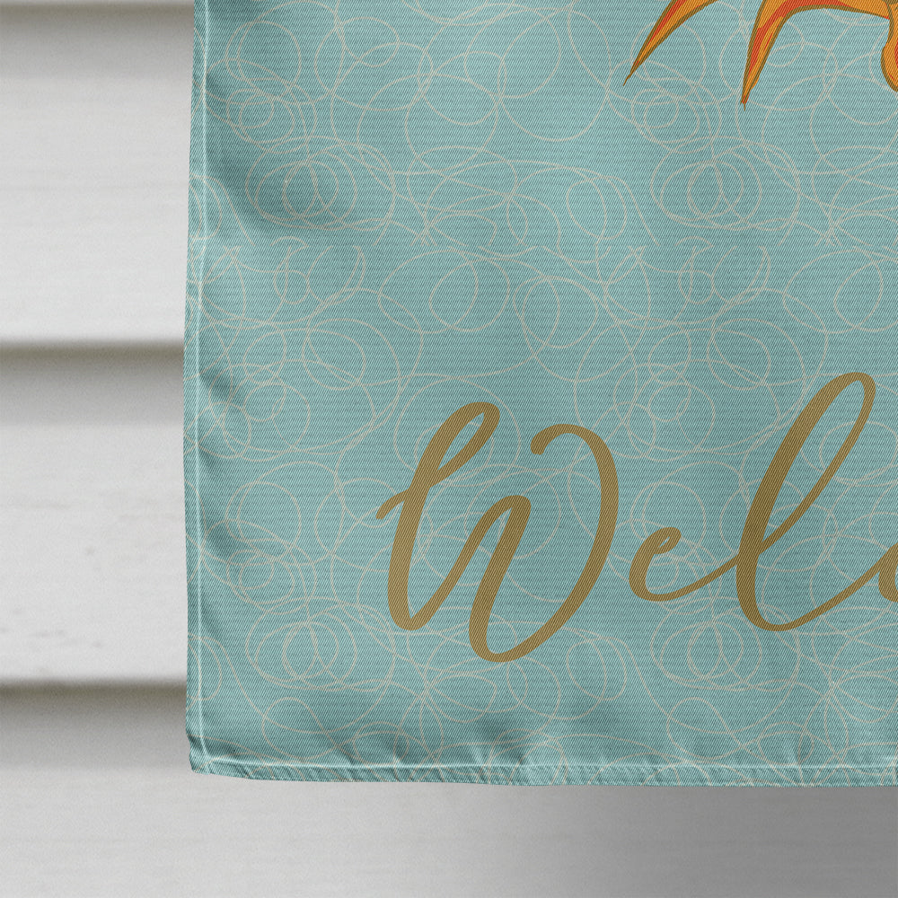 Lobster House Flag 28x40 Porch Sleeve Pole Decorative Outside Yard Banner Artwork Wall Hanging, Polyester